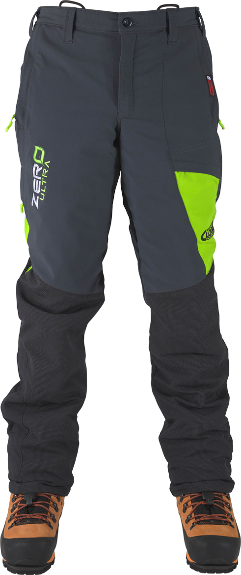 Clogger Zero Ultra Men's Premium Chainsaw Trousers - Grey/Green