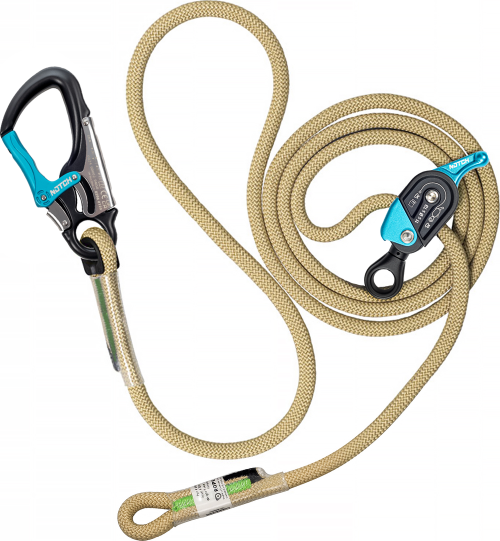 Rope Logic TriTech Lanyard 3m Complete with Glide & Snap - Teal