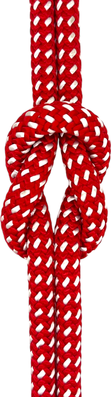 Working Rope Fly (bulk) - Red/White - 11.1mm