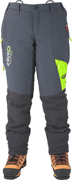Clogger Zero Ultra Women's Premium 360 Calf Wrap Chainsaw Trousers - Grey/Green